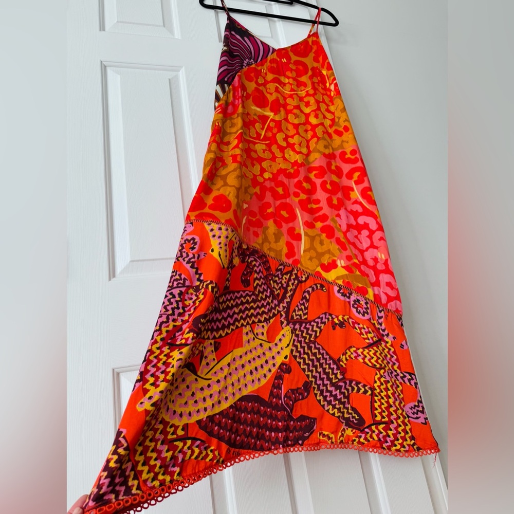 Farm Rio Printed Satin Slip Midi Dress - Picture 12 of 16